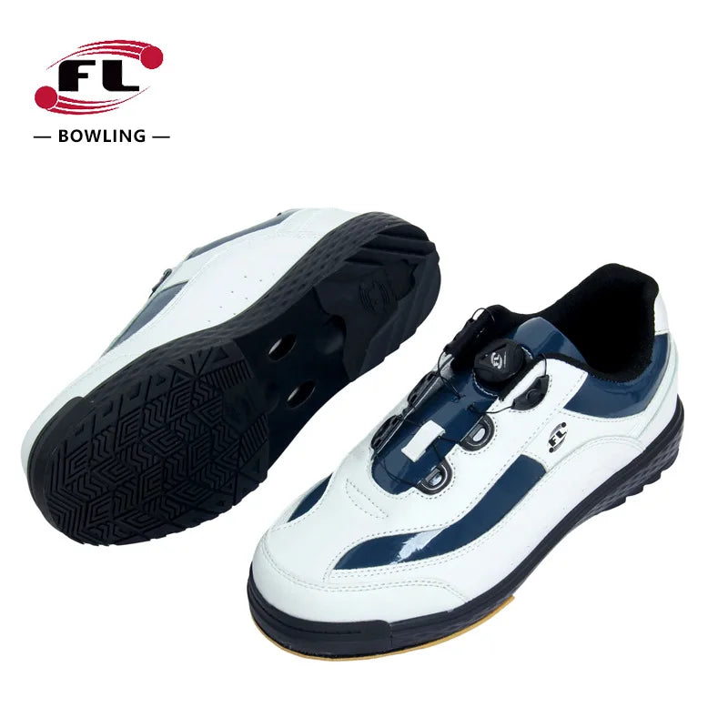 Unisex Professional Bowling Shoes Right Left Hand Athletic Sneakers Changeable Soles Hard-Wearing Big Size Bowling Shoe 35-46