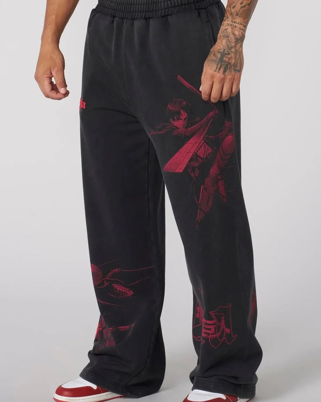 New Y2k Attack on Titan Pants Men Baggy Popular Trouser Wide Leg Harajuku Streetwear Casual Vintage Hip Hop Joggers Men Clothing