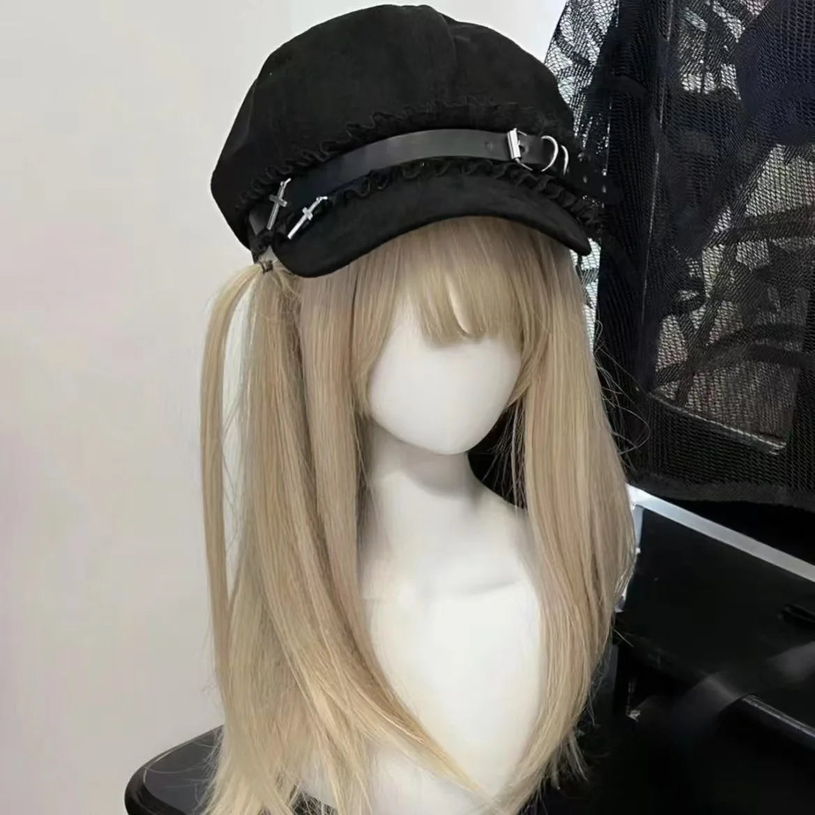 Women's Y2k Hats Sweet Cool Style Cap Lace Stitch Sweet Denim Military Hat Sweet Octagonal Hat Painter's Hat Girl Fashion Caps