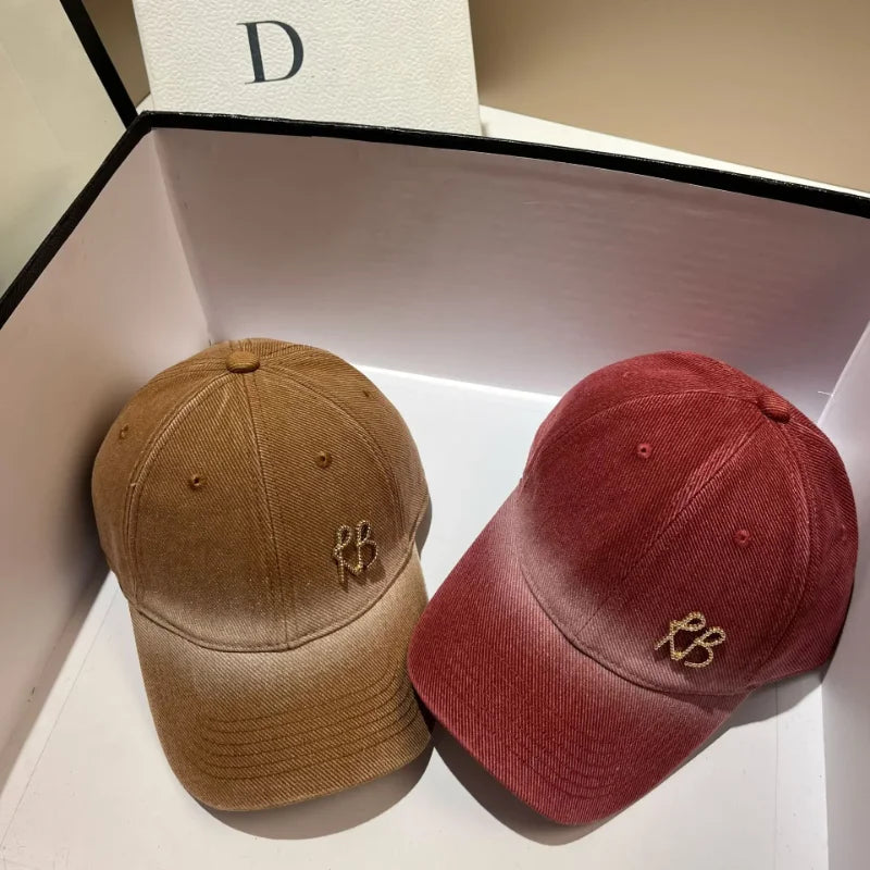 Luxury Designer Metal Letter  Baseball Caps Men Women Fashion Snapback Hip Hop Adjustable Bone Dad Hat Outdoor Visor Sun Hats