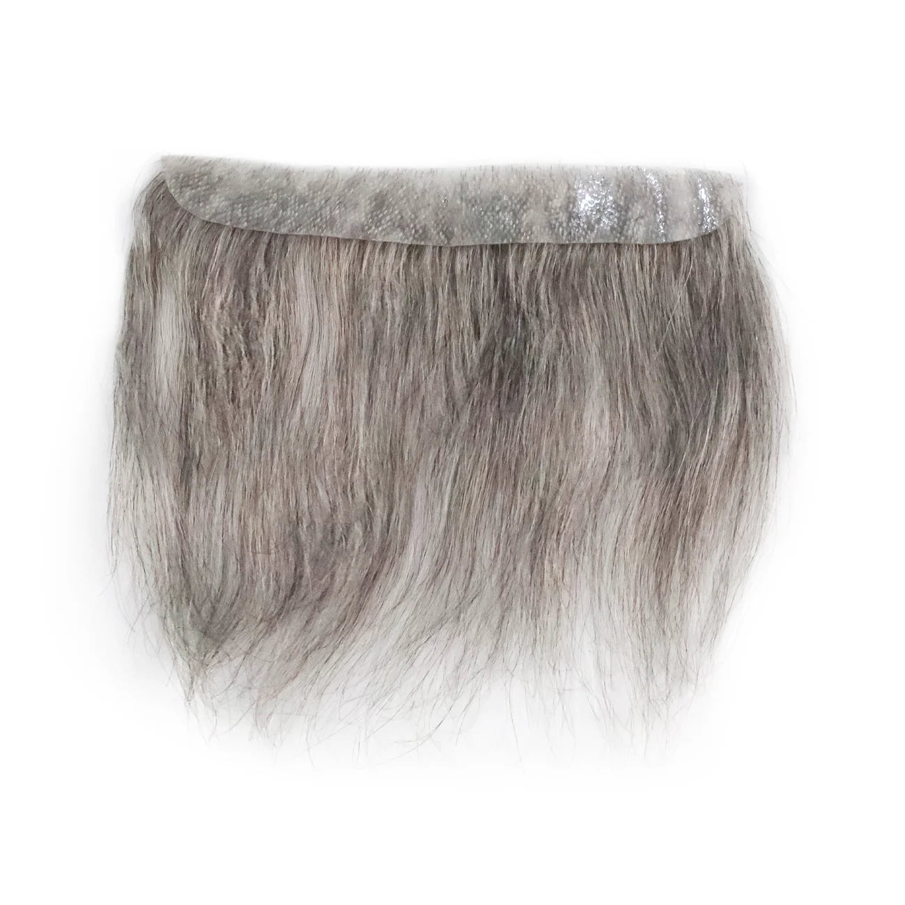 100% Human Hair Men’s V-Shaped Hairline Extensions | 6" Ultra-Thin PU Base | Natural-Looking Frontal Hairpiece Refills