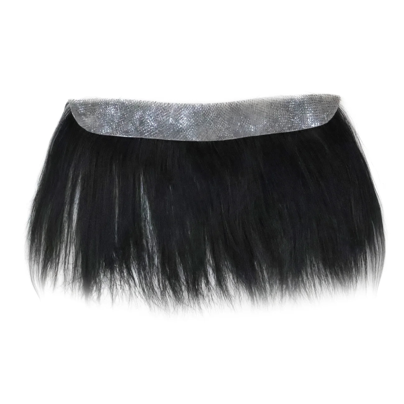 100% Human Hair Men’s V-Shaped Hairline Extensions | 6" Ultra-Thin PU Base | Natural-Looking Frontal Hairpiece Refills
