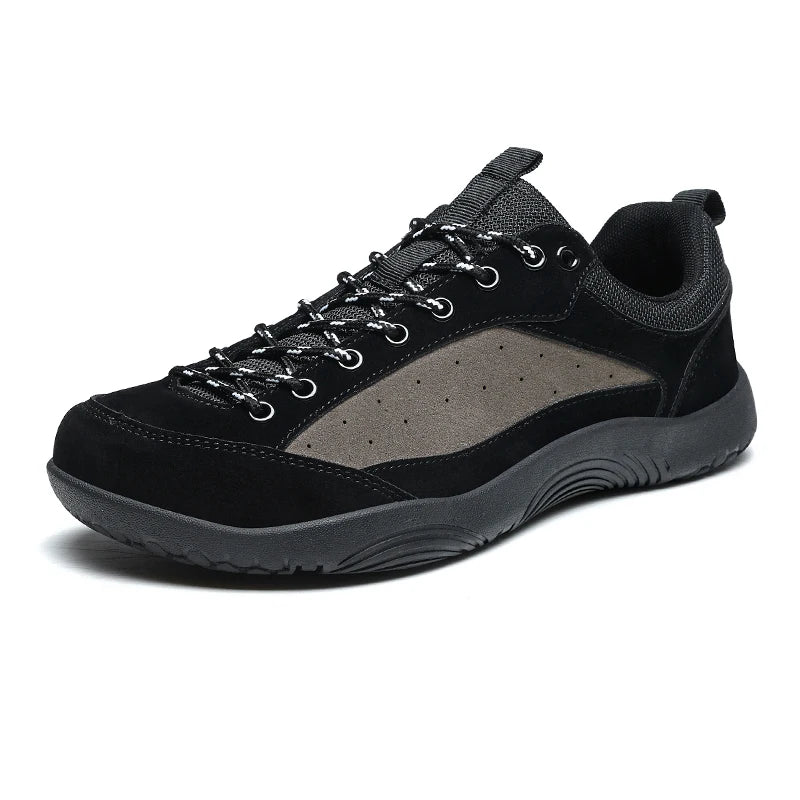 Unisex Wide Toe Shoes Artificial Leather Sneakers Outdoor Casual Walking Shoes Lace Up Retro Men Women Minimalist Barefoot Shoes