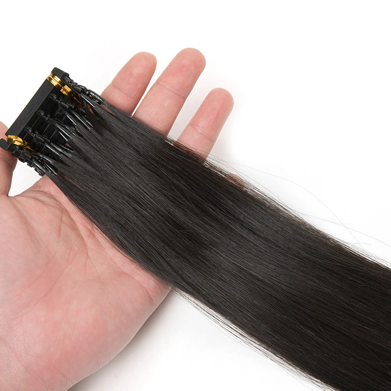 6D Hair Extensions For Salon DIY 6D-2 Generation 100% Human Hair Extensions Micro Beads Blonde 60# 1g/Strand Virgin Remy Hair