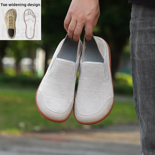 Unisex Wide Barefoot Shoes for Men Outdoor Trail Running Minimalist Men's Shoes Breathable No shoelaces Sneakers for Men