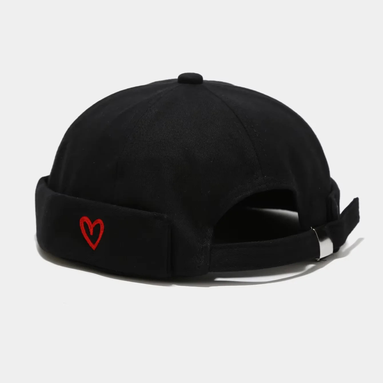 INS Literary Style Heart Love Label Docker Cap Vintage Brimless Hat Skullies Cap Beanie Hats Landlord Sailor Cap Men and Women
