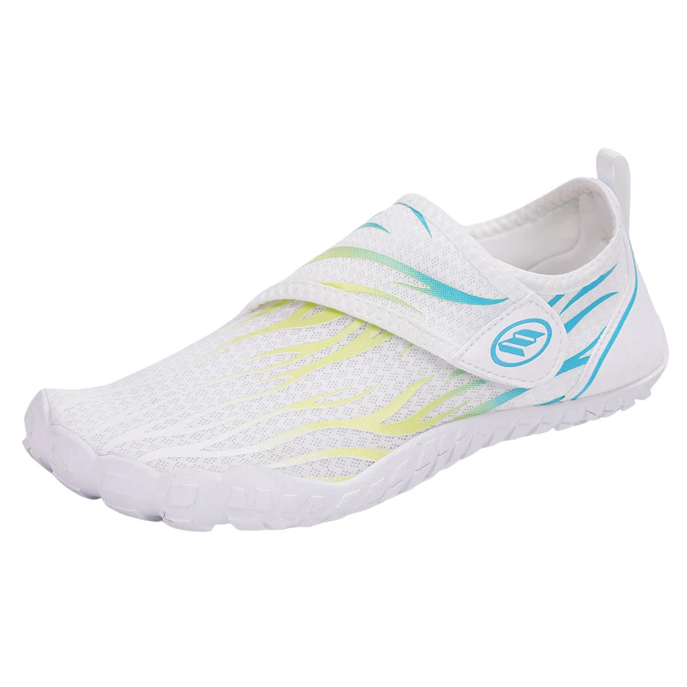 Unisex Water Shoes Lightweight Aqua Shoes Non Slip Barefoot Beach Shoes Hook and Loop Fastener Casual Wading Shoes for Men Women