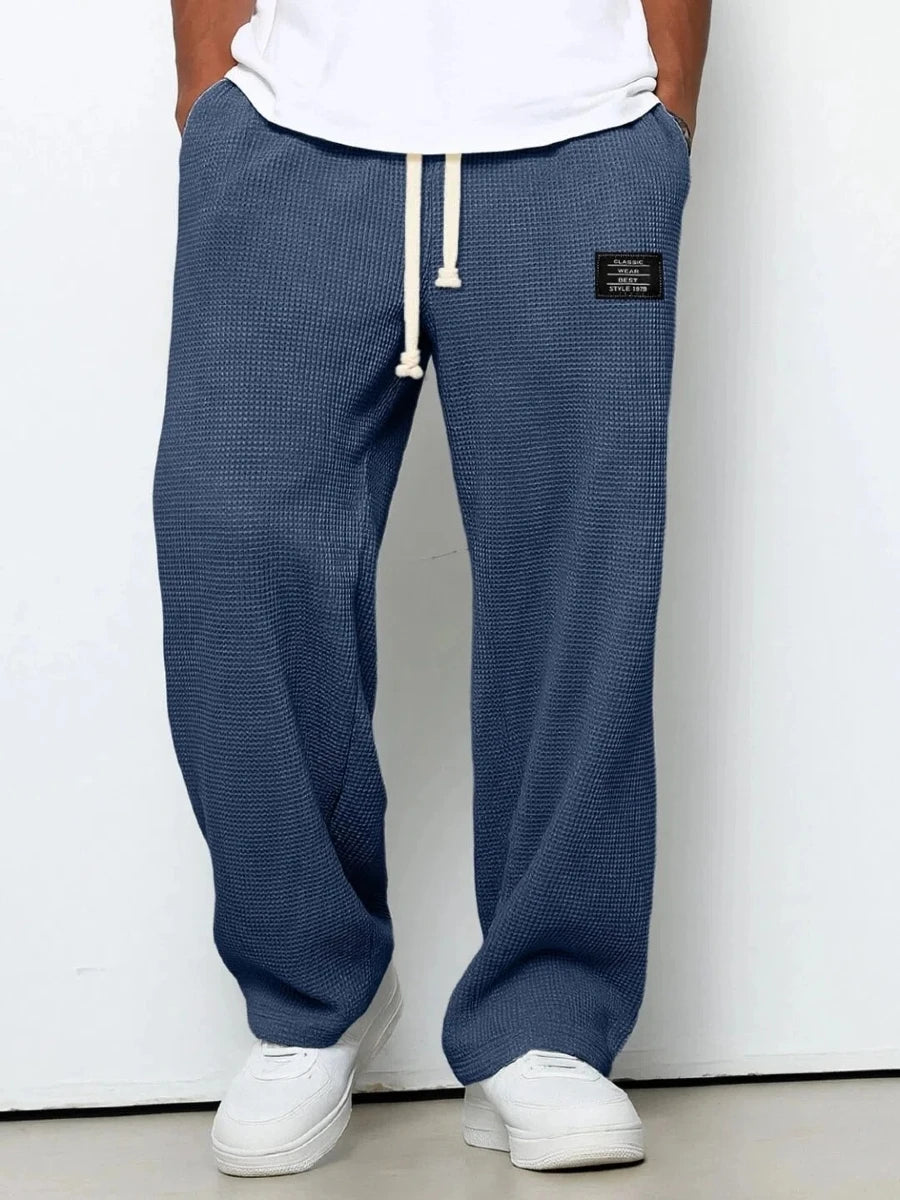 Men's Stretch Straight-Leg Sweatpants Spring-Autumn Fashion Loose-Fitting Wide-Leg Casual Pants for Sports And Leisure