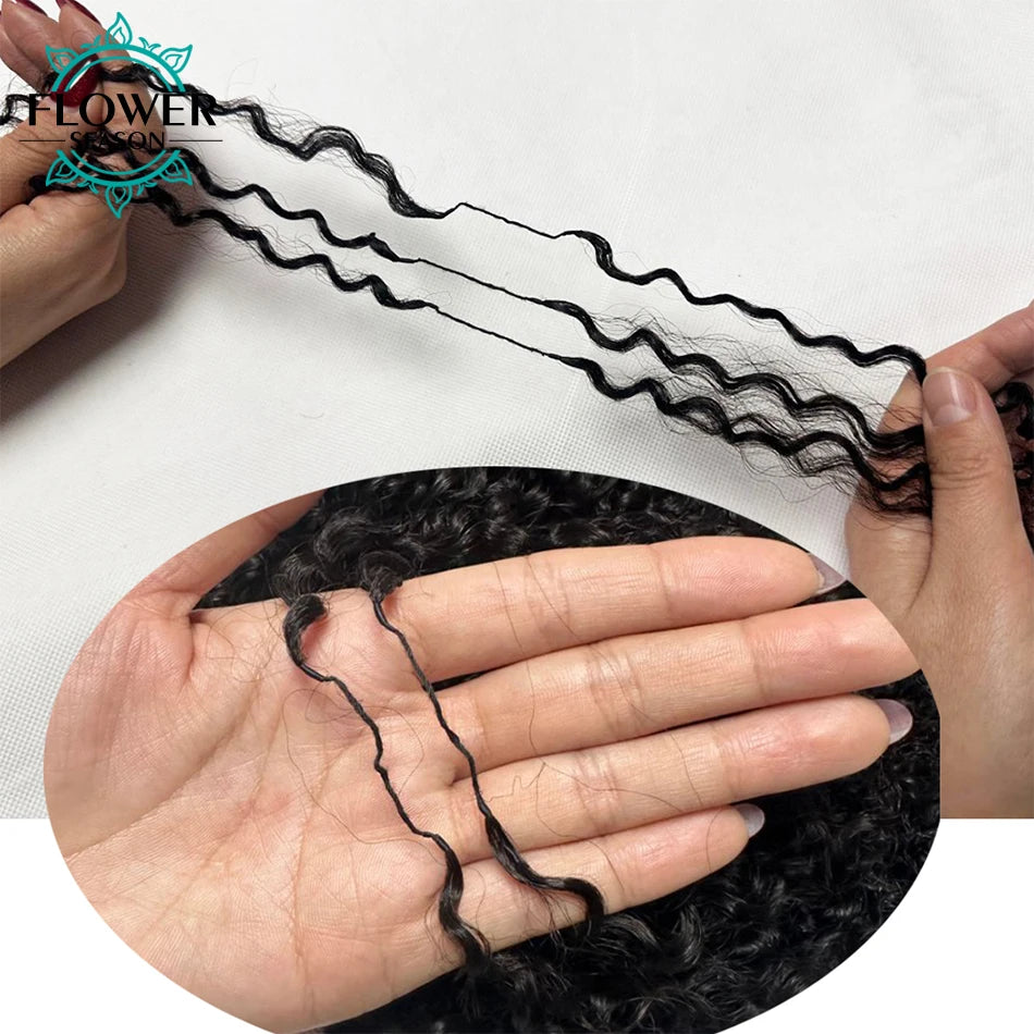 Crochet Human Hair Extensions Multi-Textured Kinky Curly Pre-Separated Crochet Hair Extensions Knotless Micro Twists For Women