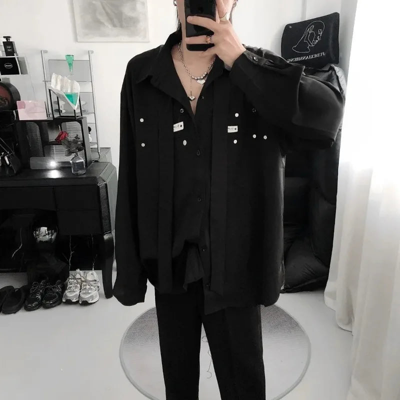 Fashion Long-sleeved High-end Casual Trendy Brand Shirts Loose New Shirts Versatile Shirts