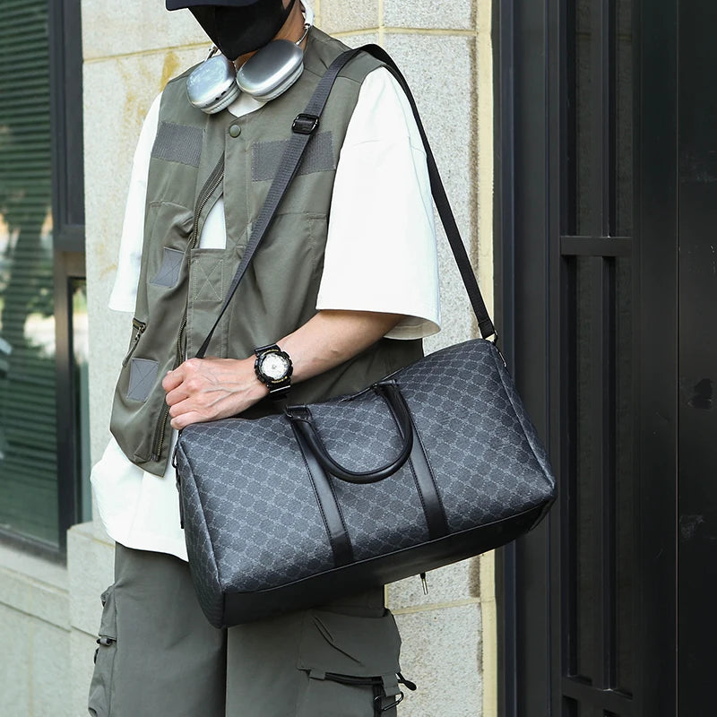 Unisex Traveling Bag Large Capacity Business Casual Travel Luggage Bag Classic Full Body Printed Handbag Shoulder Bags for Men