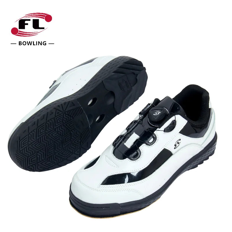 Unisex Professional Bowling Shoes Right Left Hand Athletic Sneakers Changeable Soles Hard-Wearing Big Size Bowling Shoe 35-46