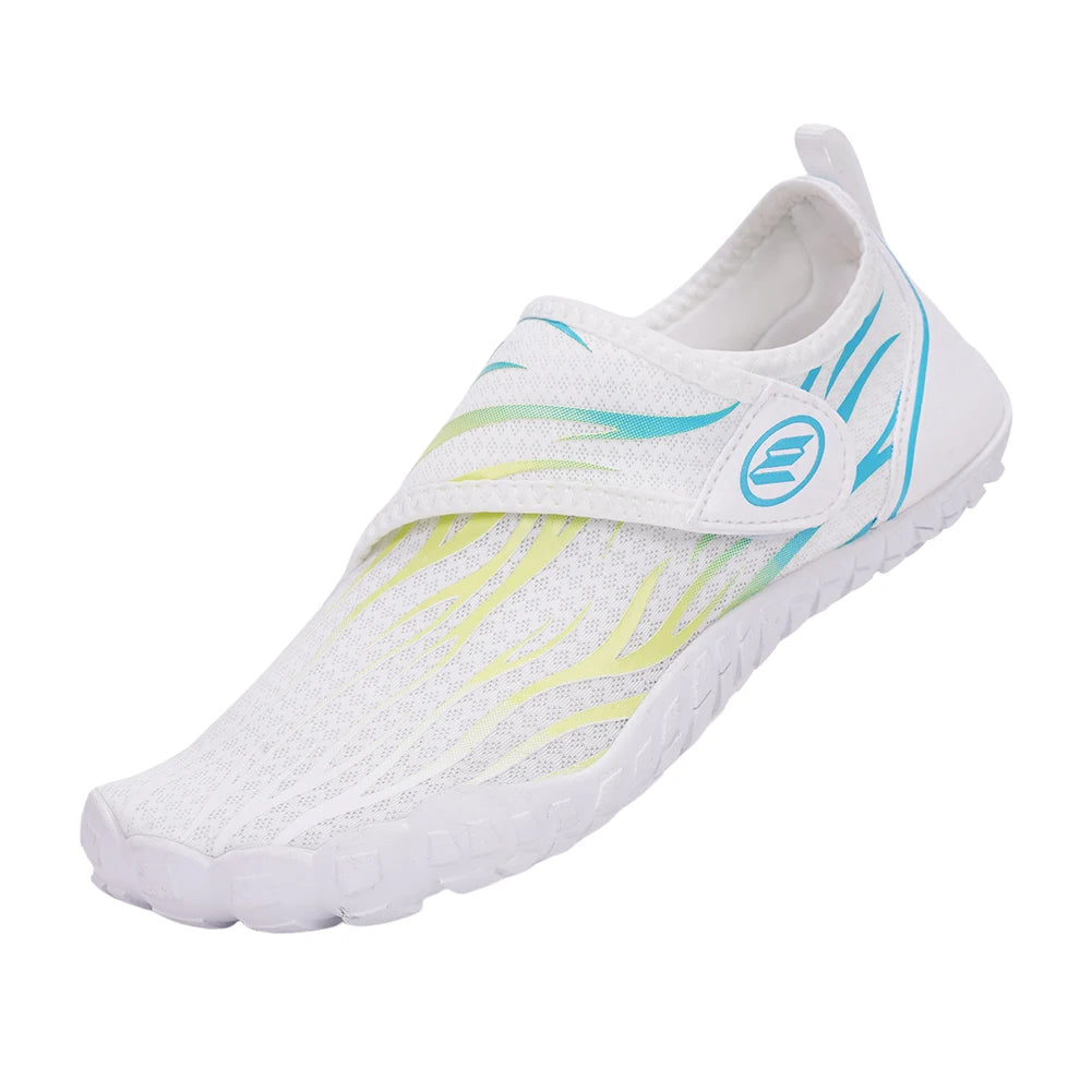 Unisex Water Shoes Lightweight Aqua Shoes Non Slip Barefoot Beach Shoes Hook and Loop Fastener Casual Wading Shoes for Men Women