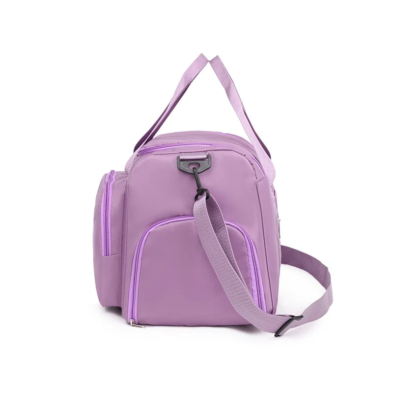 Unisex Large Capacity Travel Luggage Bag, Sports Gym Bag, Perfect for Weekend Overnight Luggage Bag with Shoe Compartment