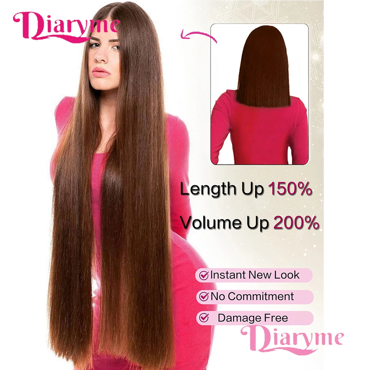 100cm Extra long Straight Hair Extension Synthetic 5 Clip in Hair Extensions For Women Heat Resistant Fibre Black Red Fake Hairp