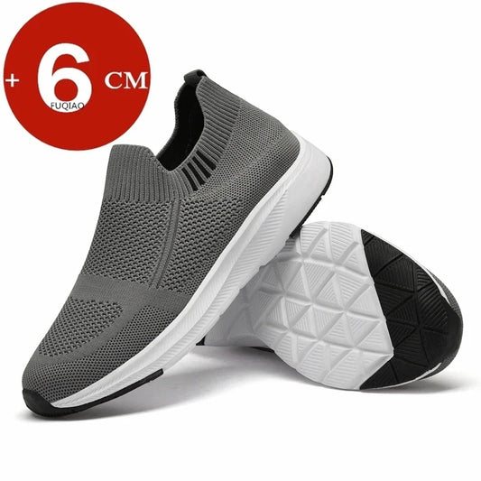 Unisex 6CM Height Increase Breathable Mesh Casual Shoes Men Women Lightweight Comfortable Anti-Slip Wear-Resistant Elevator Shoe