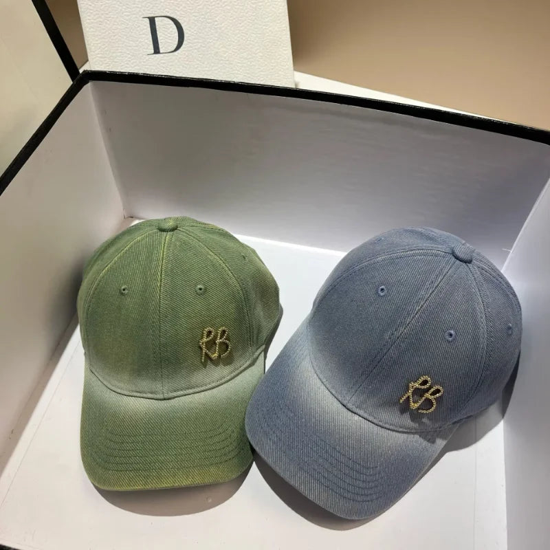Luxury Designer Metal Letter  Baseball Caps Men Women Fashion Snapback Hip Hop Adjustable Bone Dad Hat Outdoor Visor Sun Hats