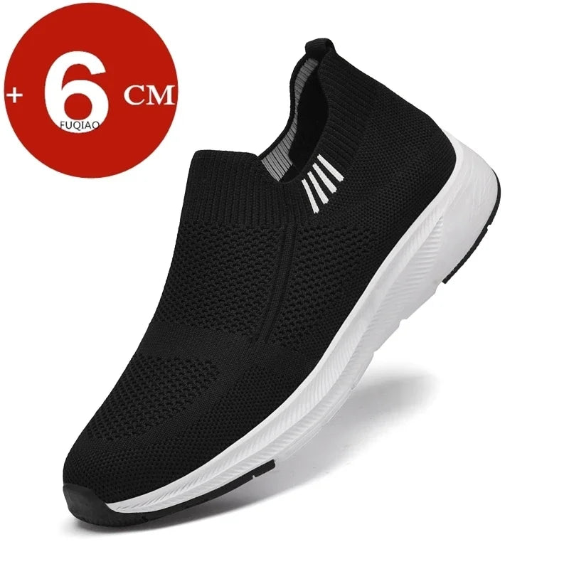 Unisex 6CM Height Increase Breathable Mesh Casual Shoes Men Women Lightweight Comfortable Anti-Slip Wear-Resistant Elevator Shoe