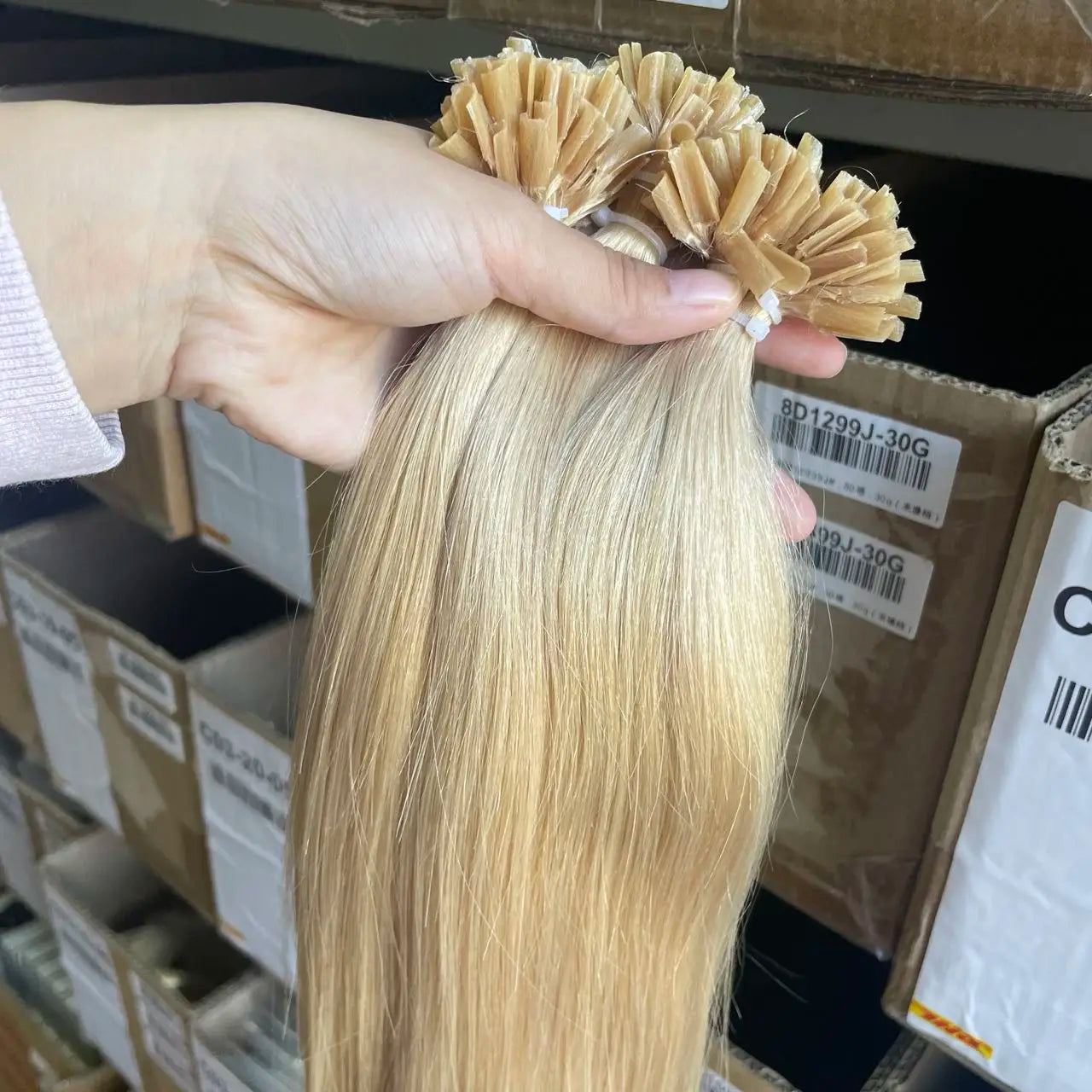Human Hair Extensions U Tip Hair Straight Pre-bonded Tip Hair Extensions Hot Fusion Keratin Extension Dark Blonde 24# 12"-20"