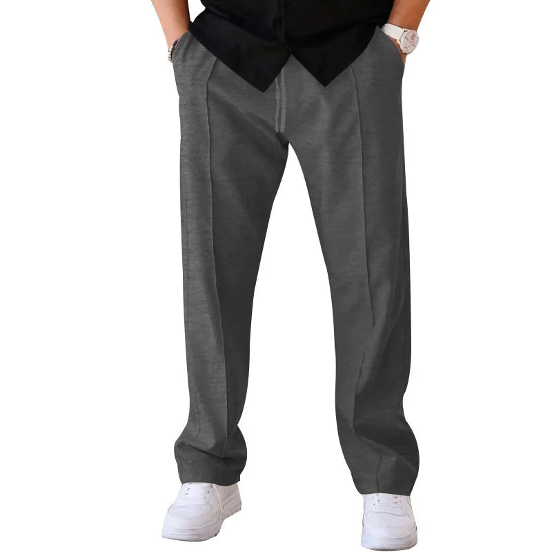 2025 Spring Summer Men's American Style Casual Pants Loose Straight Leg Sports Long Trousers