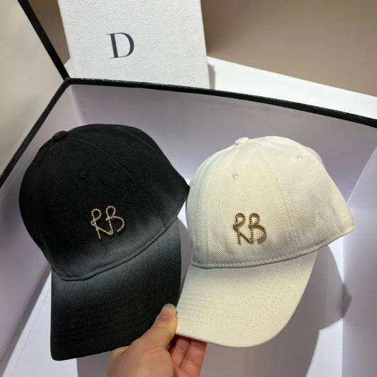 Luxury Designer Metal Letter  Baseball Caps Men Women Fashion Snapback Hip Hop Adjustable Bone Dad Hat Outdoor Visor Sun Hats