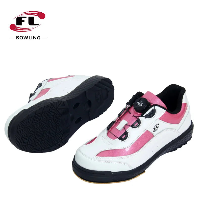 Unisex Professional Bowling Shoes Right Left Hand Athletic Sneakers Changeable Soles Hard-Wearing Big Size Bowling Shoe 35-46