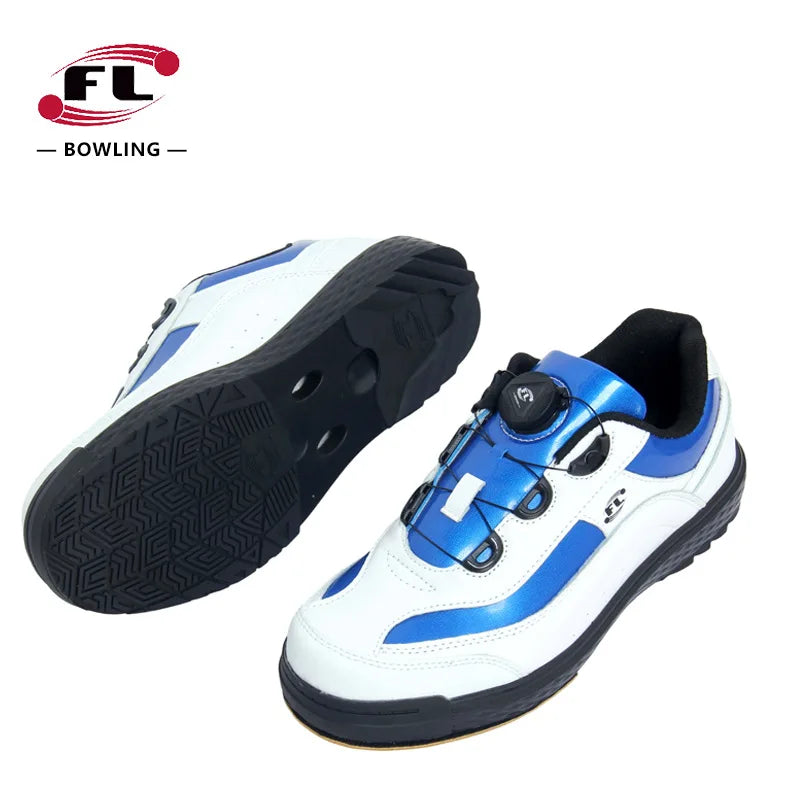 Unisex Professional Bowling Shoes Right Left Hand Athletic Sneakers Changeable Soles Hard-Wearing Big Size Bowling Shoe 35-46