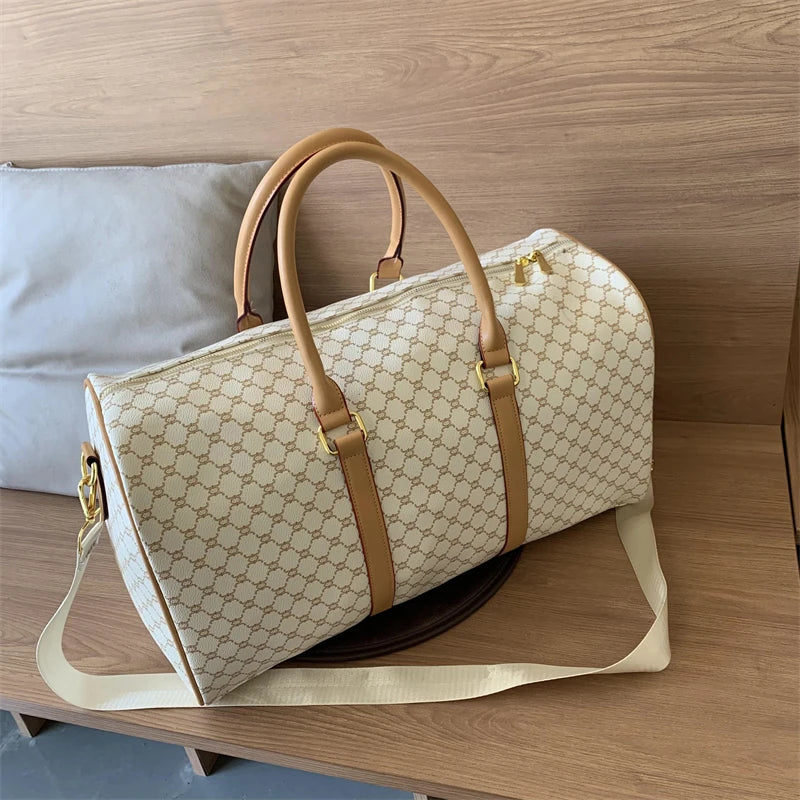 Unisex Traveling Bag Large Capacity Business Casual Travel Luggage Bag Classic Full Body Printed Handbag Shoulder Bags for Men