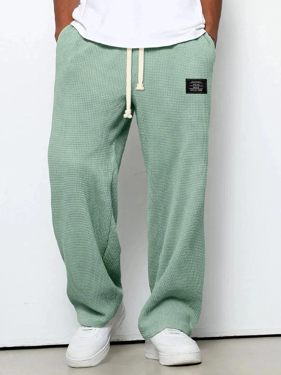 Men's Stretch Straight-Leg Sweatpants Spring-Autumn Fashion Loose-Fitting Wide-Leg Casual Pants for Sports And Leisure