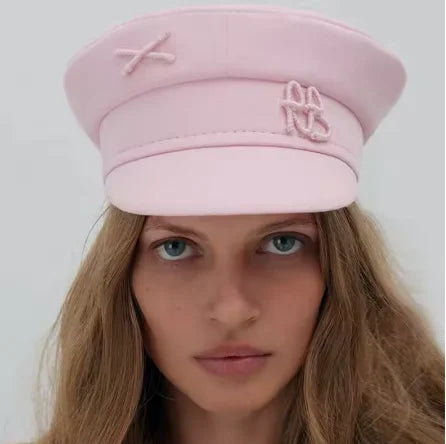 Women Ladies Luxury Design Brand Octagonal Cap Letter Military Cap Pink Khaki Newsboy Hat Fall Winter Baker Boy Cap Designer Cap