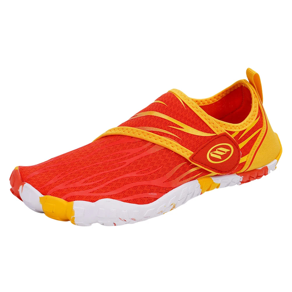 Unisex Water Shoes Lightweight Aqua Shoes Non Slip Barefoot Beach Shoes Hook and Loop Fastener Casual Wading Shoes for Men Women