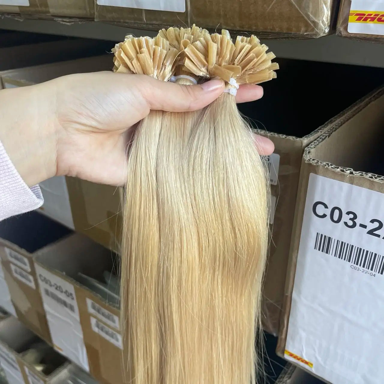 Human Hair Extensions U Tip Hair Straight Pre-bonded Tip Hair Extensions Hot Fusion Keratin Extension Dark Blonde 24# 12"-20"