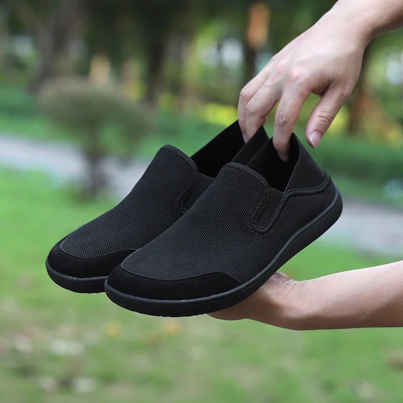 Unisex Wide Barefoot Shoes for Men Outdoor Trail Running Minimalist Men's Shoes Breathable No shoelaces Sneakers for Men