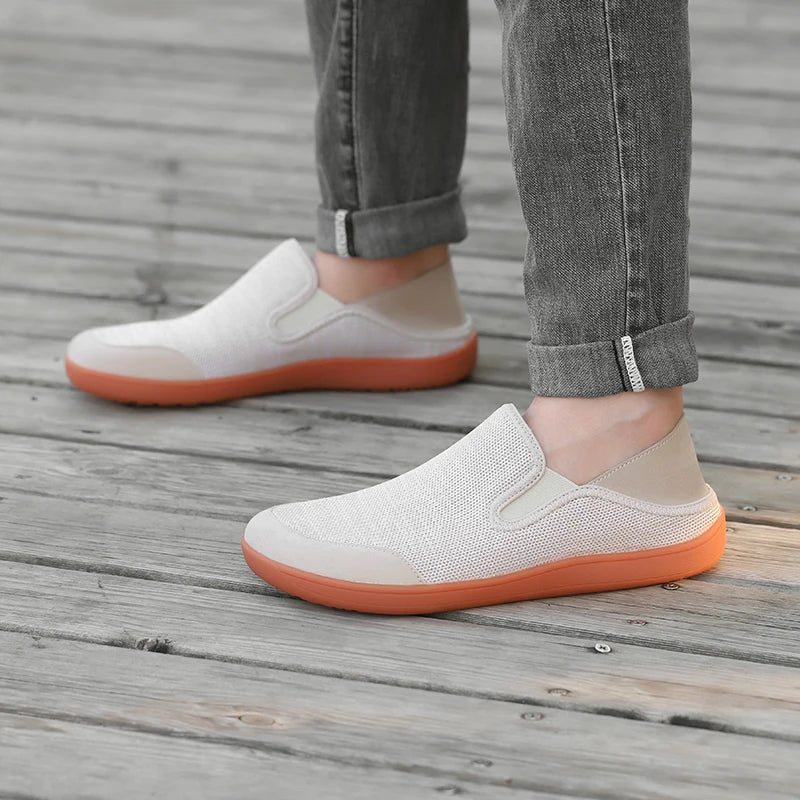 Unisex Wide Barefoot Shoes for Men Outdoor Trail Running Minimalist Men's Shoes Breathable No shoelaces Sneakers for Men